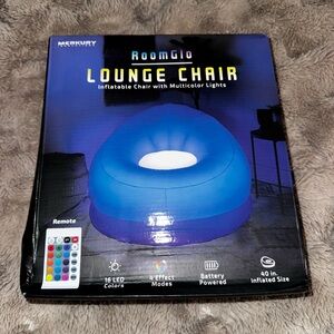 SEALED NEW LOUNGECHAIR WITH MULTI COLORED LIGHT & REMOTE